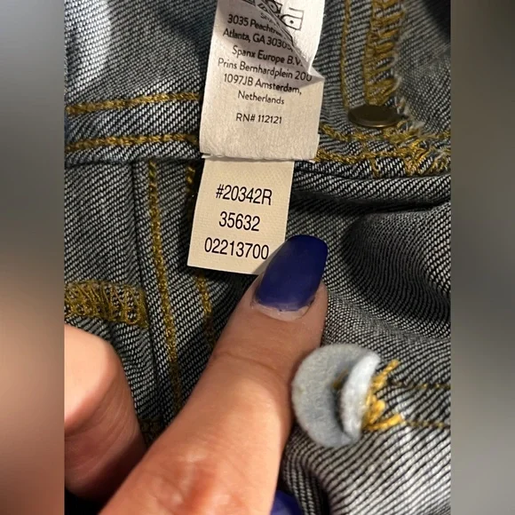 Spanx Ankle Skinny Jeans Midnight Shade Denim Pull-on 20342R sz Medium - Picture 9 of 12